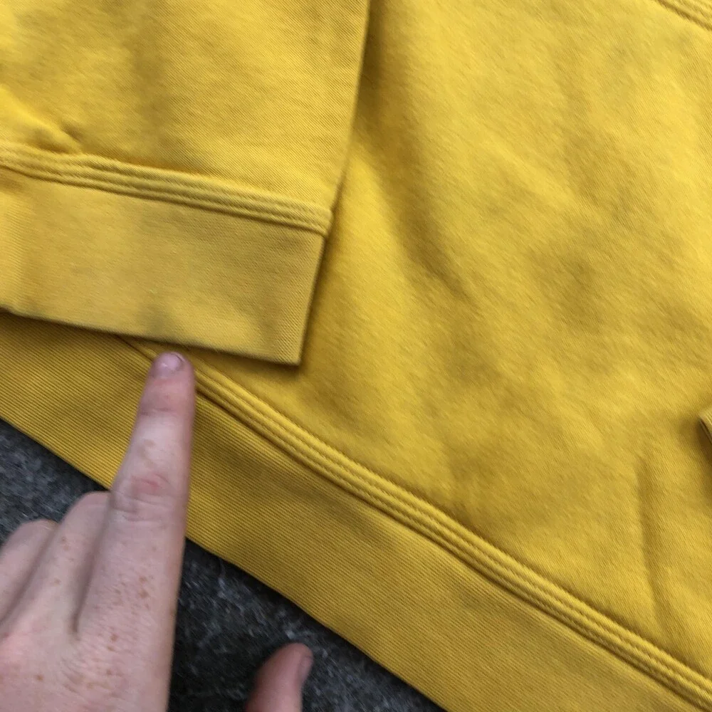 Nike Hoodie Boys XL Yellow Pullover Fleece Sweatshirt Small Swoosh Logo Youth